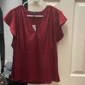 White House Black Market Crimson Blouse